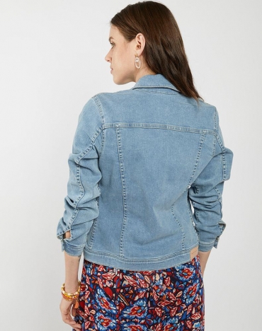 Куртка джинсова жіноча на ґудзиках